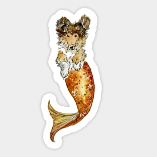 Collie Mermaid Sticker